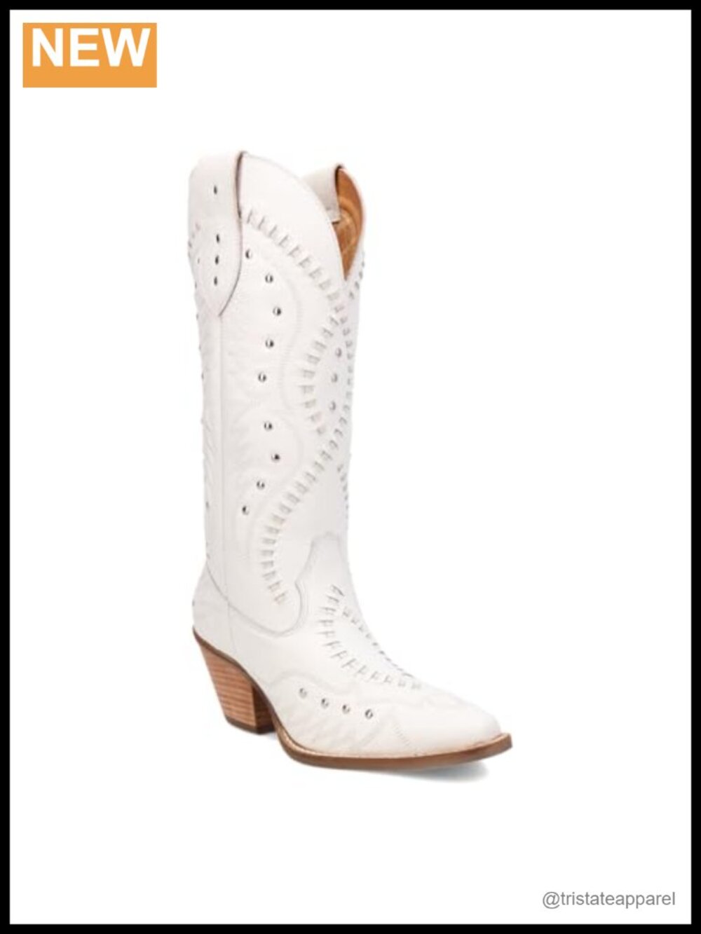 Dingo Women's Leather Western Boots Pull-On Snip Toe Calf High